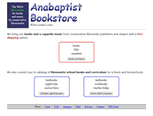 Tablet Screenshot of anabaptistbooks.com